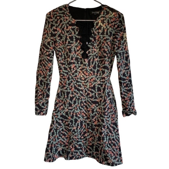SALONI Nurul Floral Print Lace-Up Mini Dress - Picture 4 of 12